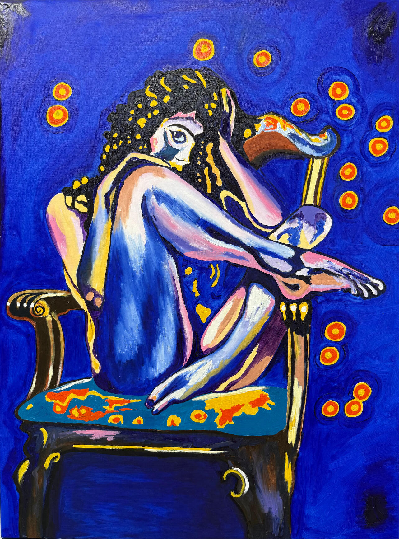 Abstract oil painting by Jerry Khach.