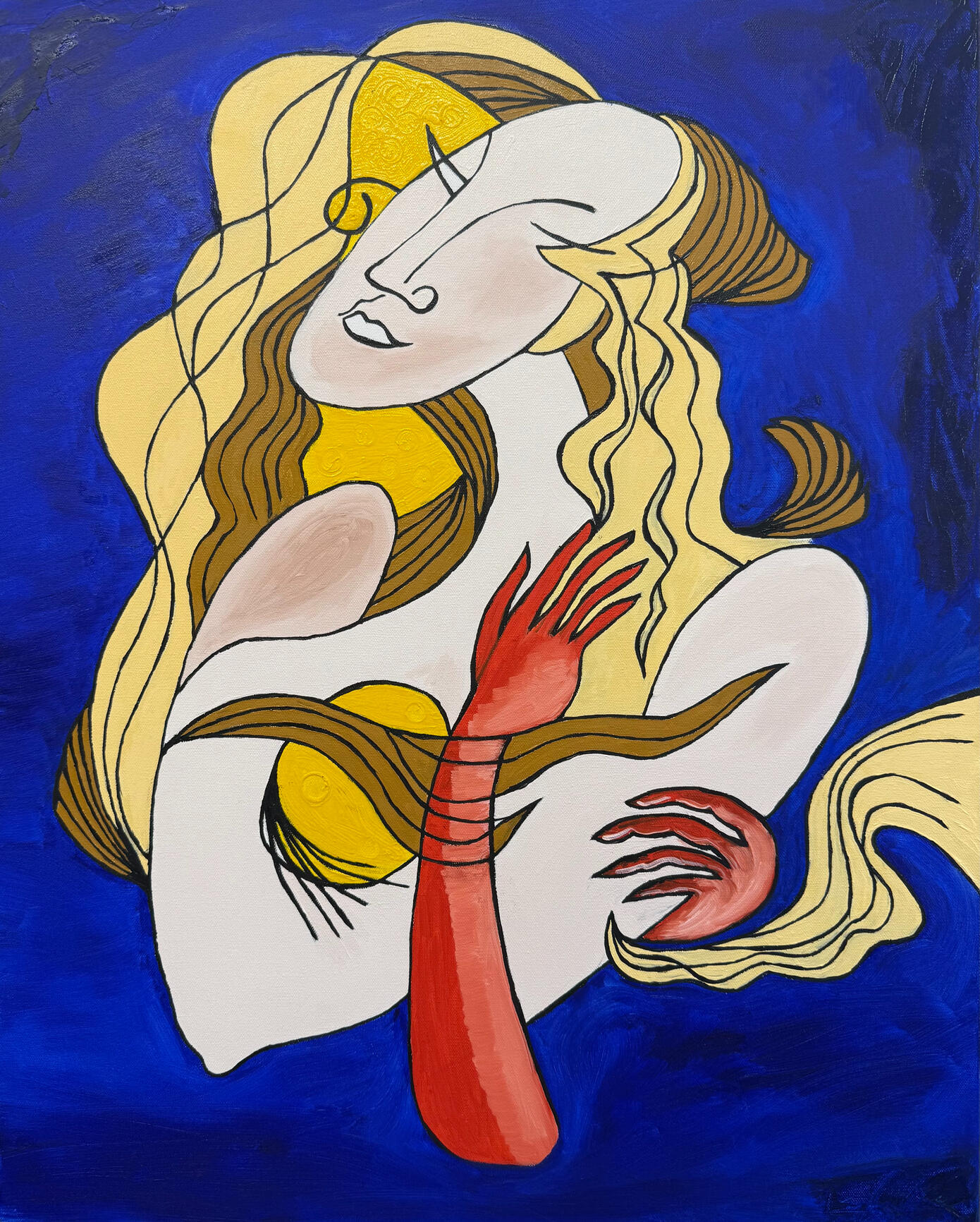 Minimalist oil painting by Jerry Khach.