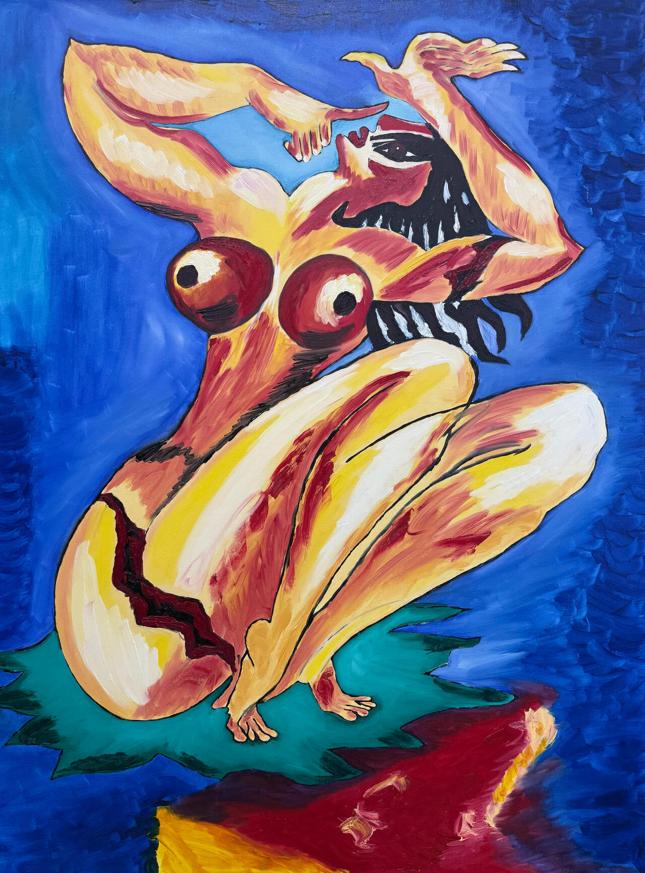 Dynamic oil painting by Jerry Khach.